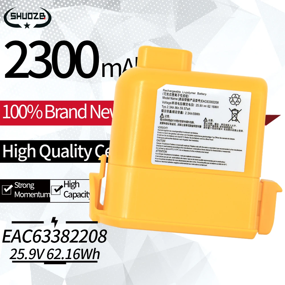 Batteria Per Aspirapolvere Da 2300Mah Per Lg Cord Zero A9 A9 + A9M A958Sk A902Rm Muslima9Petnbed Eac63382208