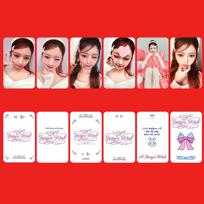 

Альбом KPOP IVE 2024 Сезон Приветствия ломо-карта открытка Фотокарта Рей Лиз леесео юйцзинь WonYoung Коллекция подарков 6 шт./комплект