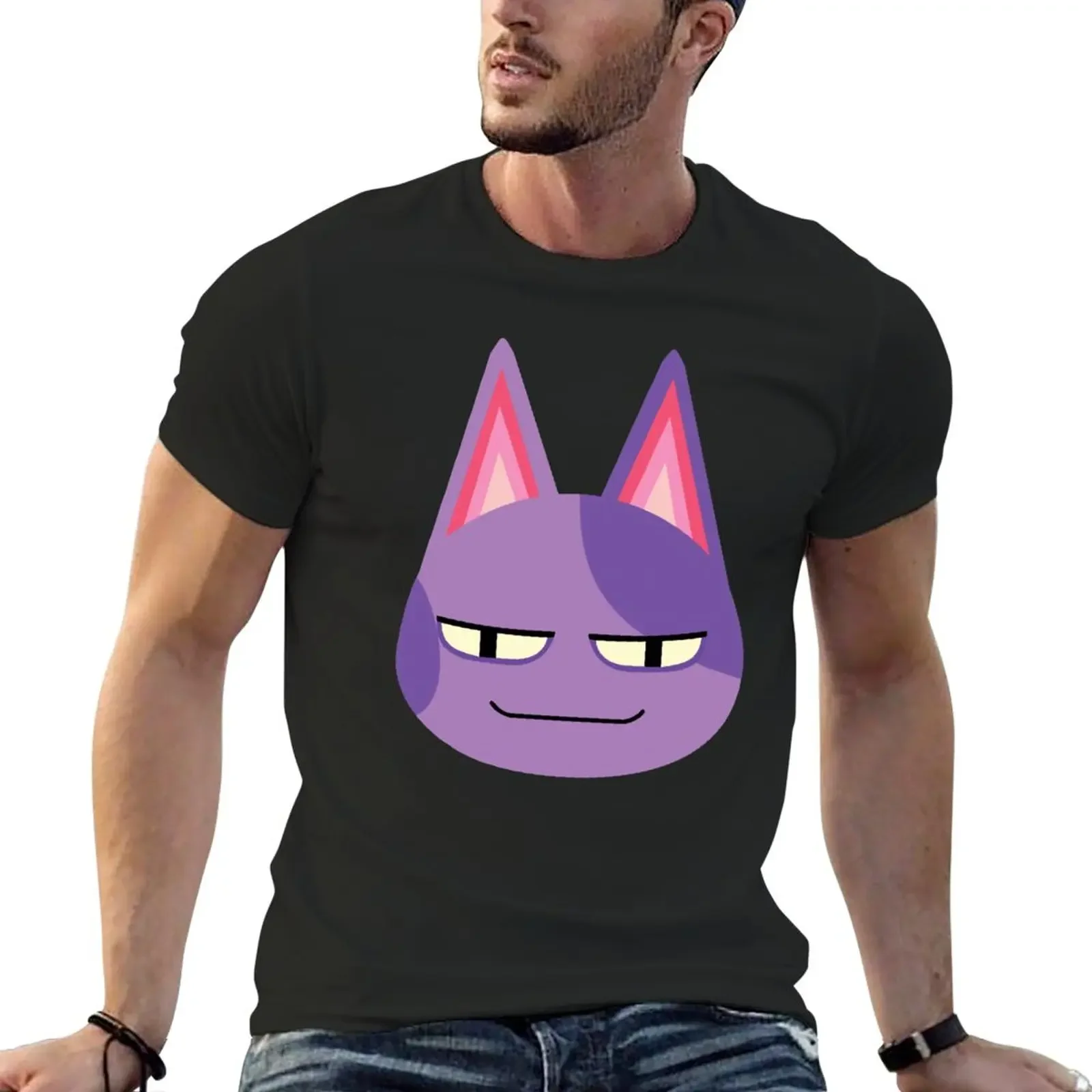 Bob The Cat T-Shirt Anime Clothes Summer Tops Mens T Shirt Graphic