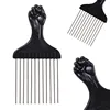 1 Piece Afro Fork Comb Stainless Steel Wide Teeth Hairdressing Brush Metal Pins Pick Hair Styling Tools Insert Curly Hair Comb 5