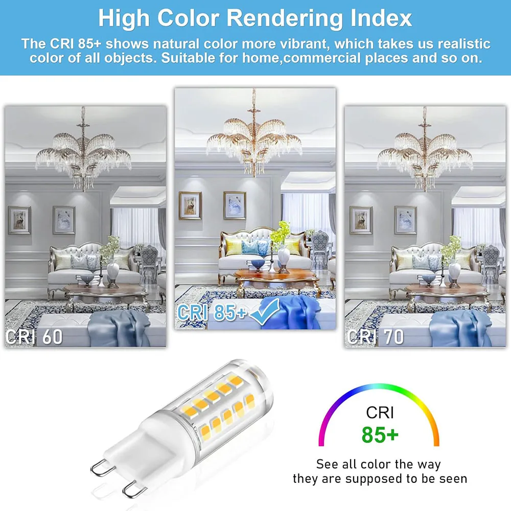 10 Pcs Brightest G9 LED Lamp AC220V 7W Ceramic SMD2835 LED Bulb Warm/Cool White Spotlight replace Halogen light wholesale