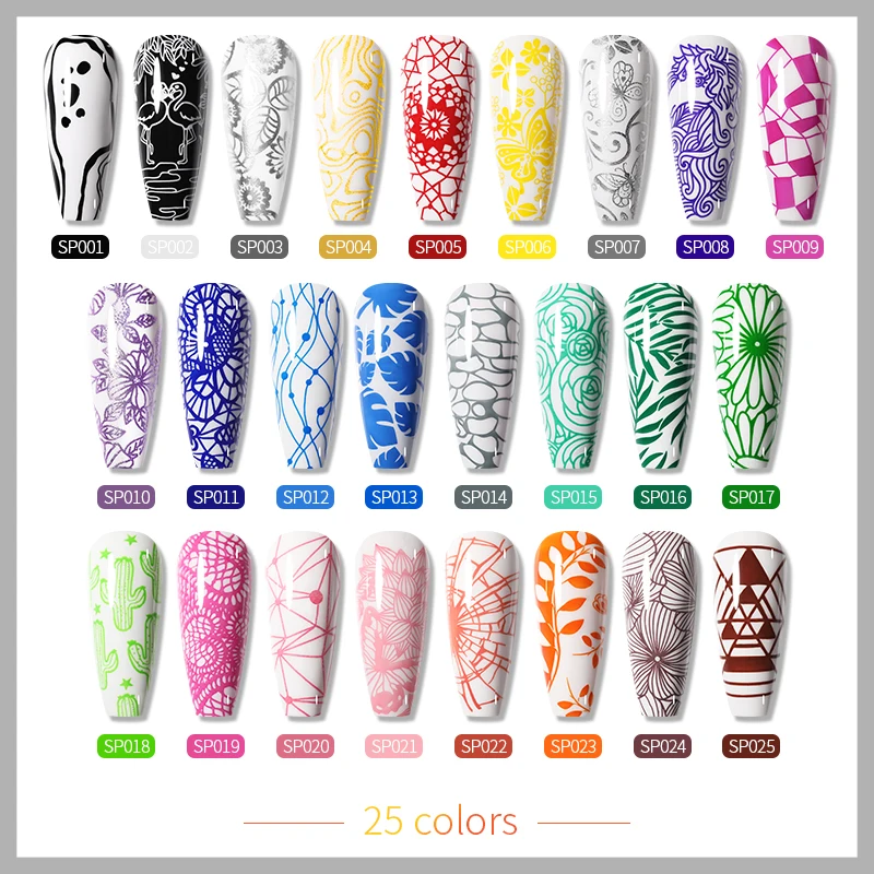 Nail Polish Nail Art Plate 1 Bottle Black White 10ml Stamping Gold Silver Color Nail Printing