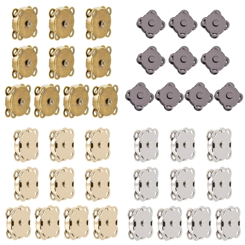 2024 New 10pcs Metal Magnet Buttons for DIY Craft Sewing Accessories Closure Buckle reusable metal waist buttons detachable rabbit snap fastener pants pin sewing free buckles for jeans clothing accessories