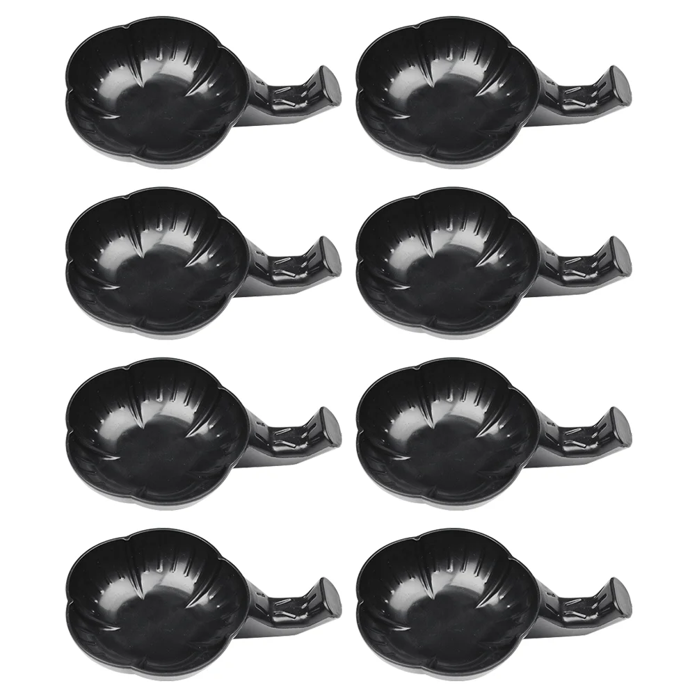 

12pcs Multipurpose Water Calligraphy Ink Droplet Dishes Brush Pen Holders Calligraphy Brush Trays (Black)