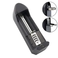 EU/US Plug Universal Charger For 3.7V 18650 18350 26650 16340 14500 Li-ion Rechargeable Battery Single Slot Automatic Charger 1