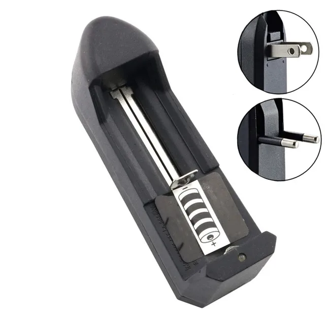 EU/US Plug Universal Charger For 3.7V 18650 18350 26650 16340 14500 Li-ion Rechargeable Battery Single Slot Automatic Charger 1