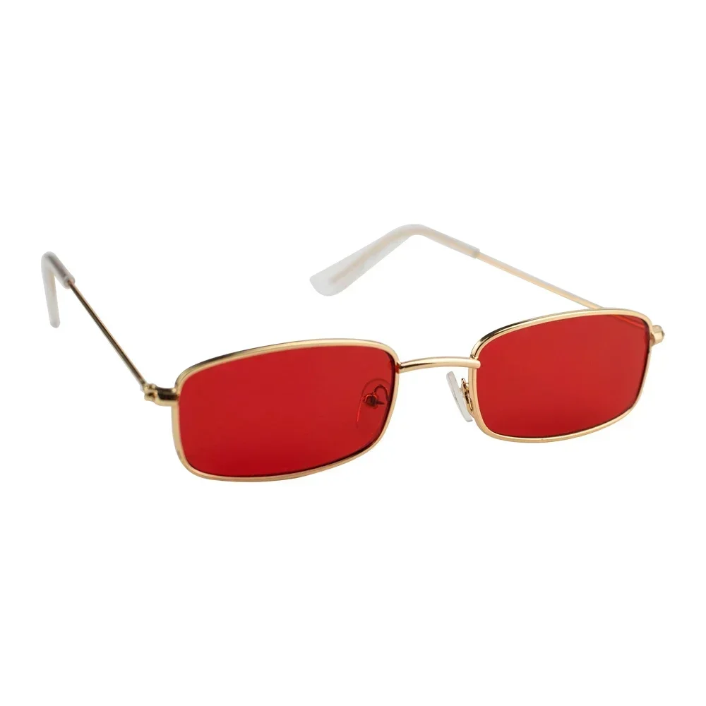 Candy Color Rectangle Sunglasses Retro Small Oval Women Glasses Brand Shades Metal Frame Korean Fashion Eyewear