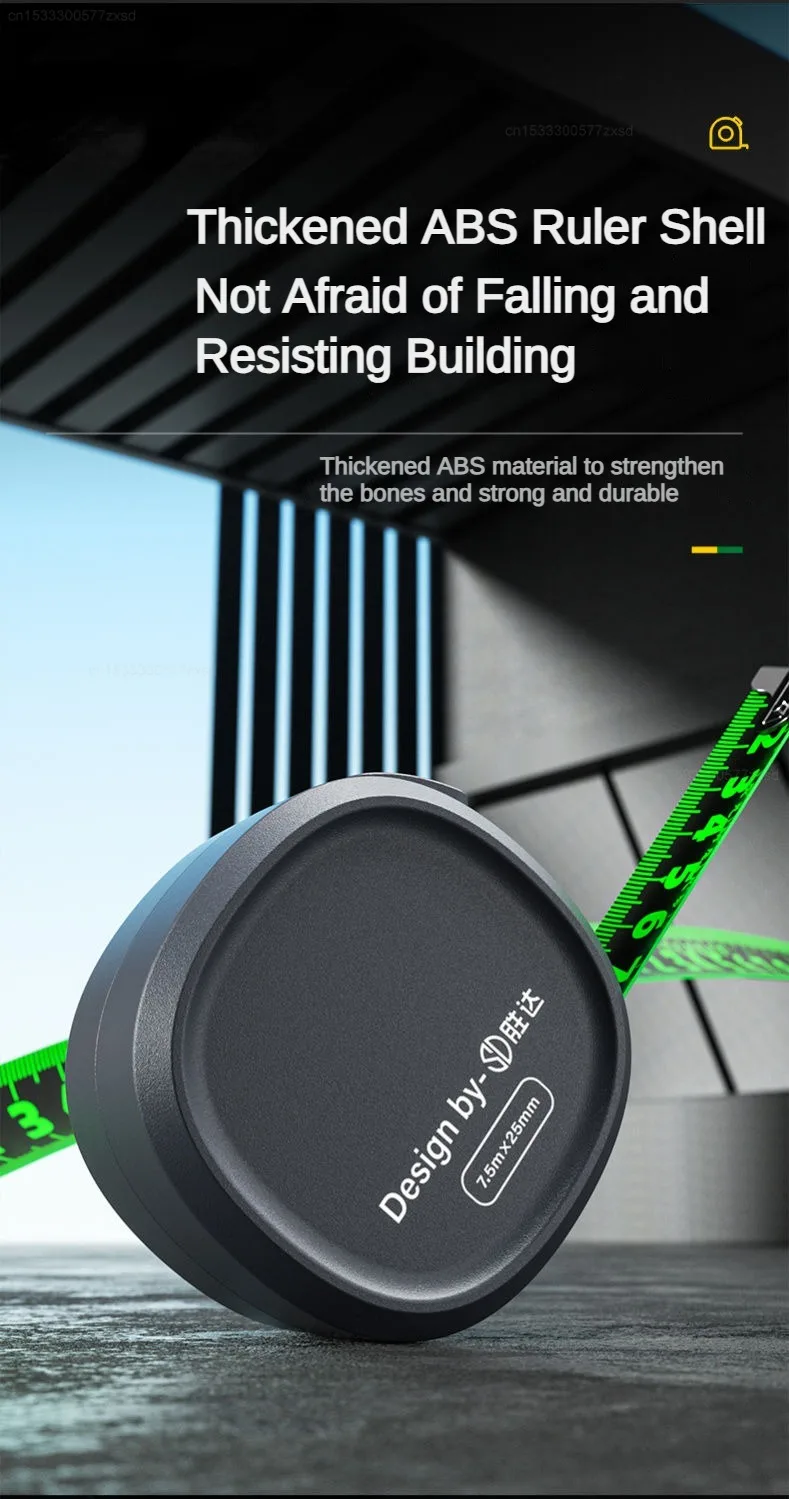 New Tape Measure Self-locking Steel Tape 5/10m Portable Woodworking Measure Gauging Tools Retractable High Precision Meter Ruler