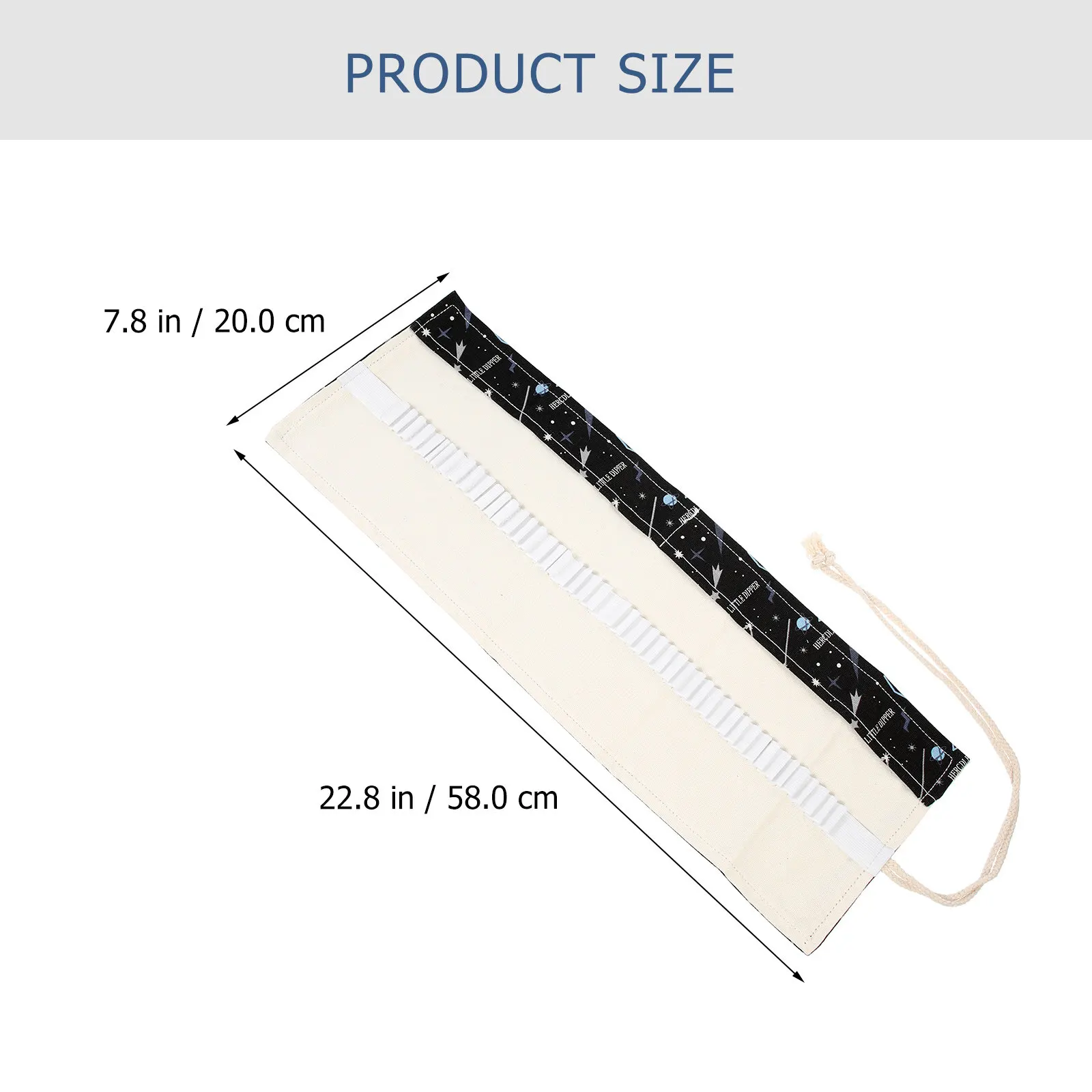 대용량 컬러 펜슬 롤업 케이스 캔버스 펜슬 정리함 휴대용 펜 가방 (스케치 펜, 드로잉, 색칠 도구용)