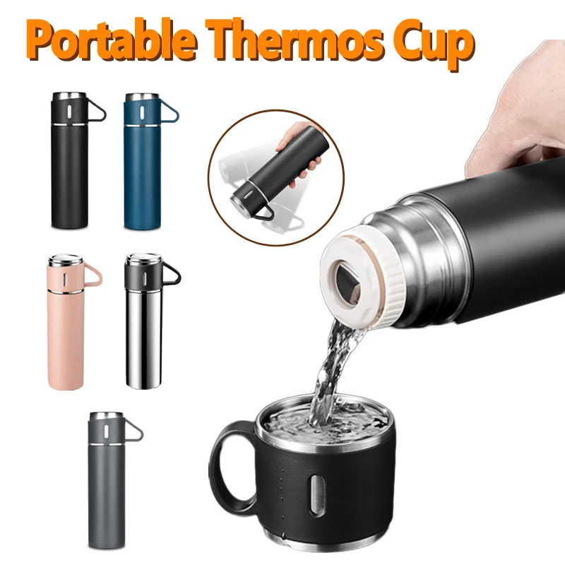

500ML Stainless Steel Vacuum Cup Portable Household Travel Office Hot and Cold Drink Thermos Cup Coffee Tea Cup Drinkware