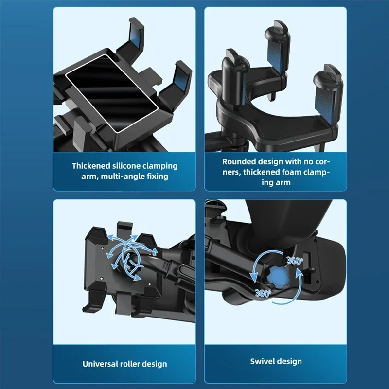 360&deg; Car Phone Holder for Car Mount Phone and GPS Support Rotating Adjustable Telescopic Stand