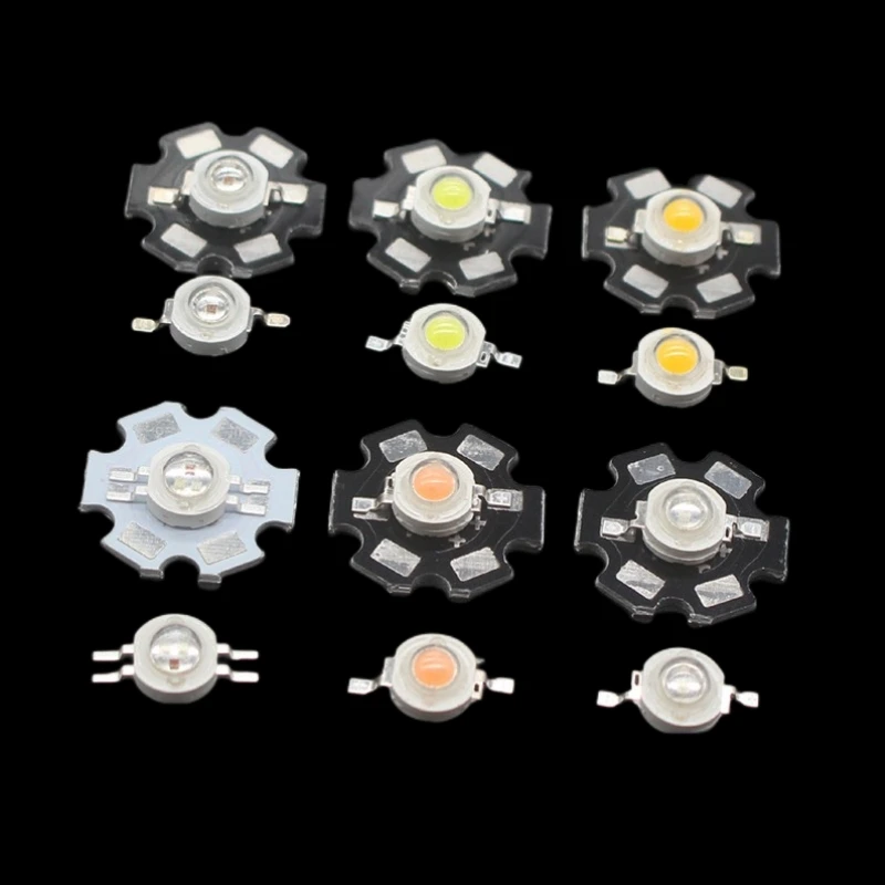 10 قطعة 1 واط 3 واط 5 واط عالية الطاقة LED مصباح ا...