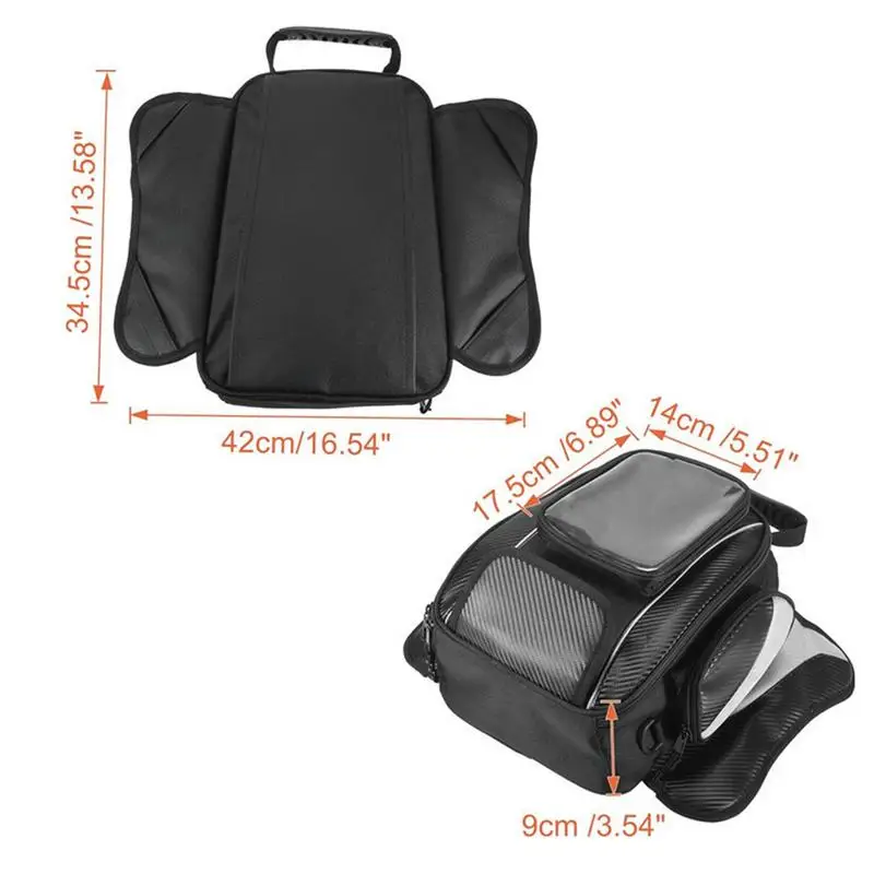 오토바이 탱크 가방 오토바이 마그네틱 탱크 거치대 라이딩, 강력한 마그네틱 방수 오일 연료 탱크 컨테이너, 다용도 파우치