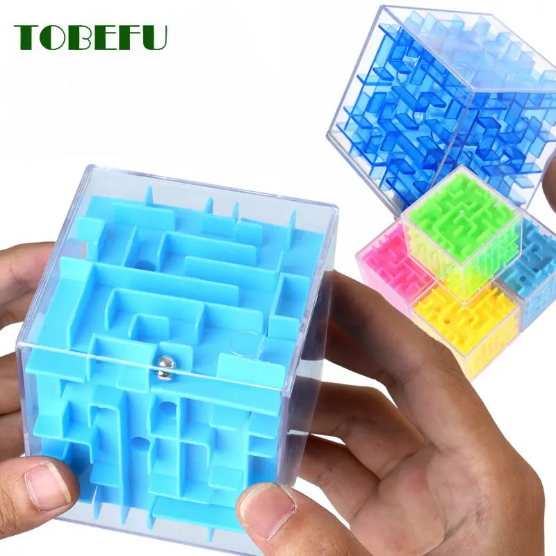 Tobefu 3D Maze Magic Cube Trasparente Puzzle A Sei Lati Speed Cube Rolling Ball Game Cubos Maze Toys For Children Educational