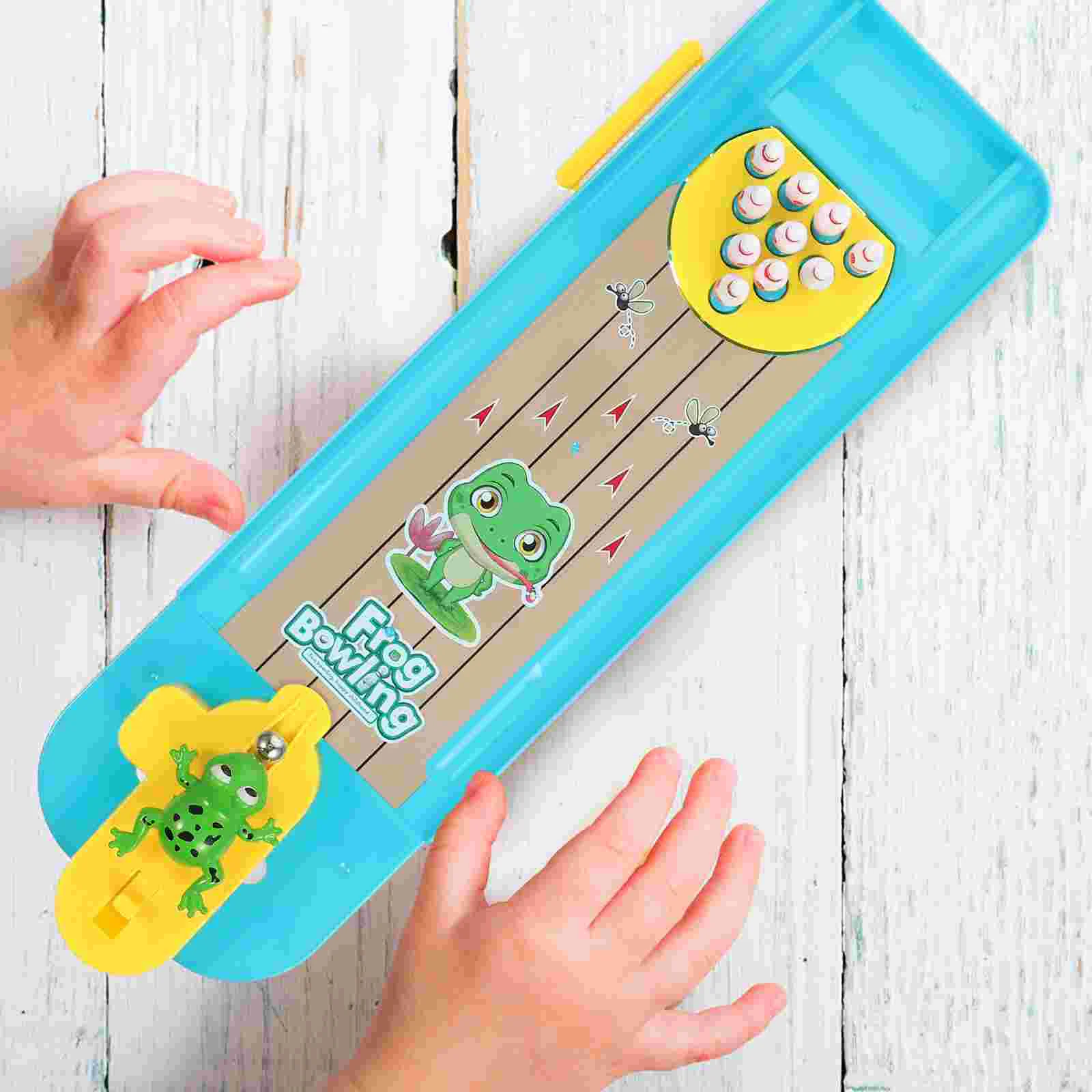 

Mini Frog Bowling Table Children's Educational Desktop Game Pinball Launching Table Parent-child Interactive Toy Gift