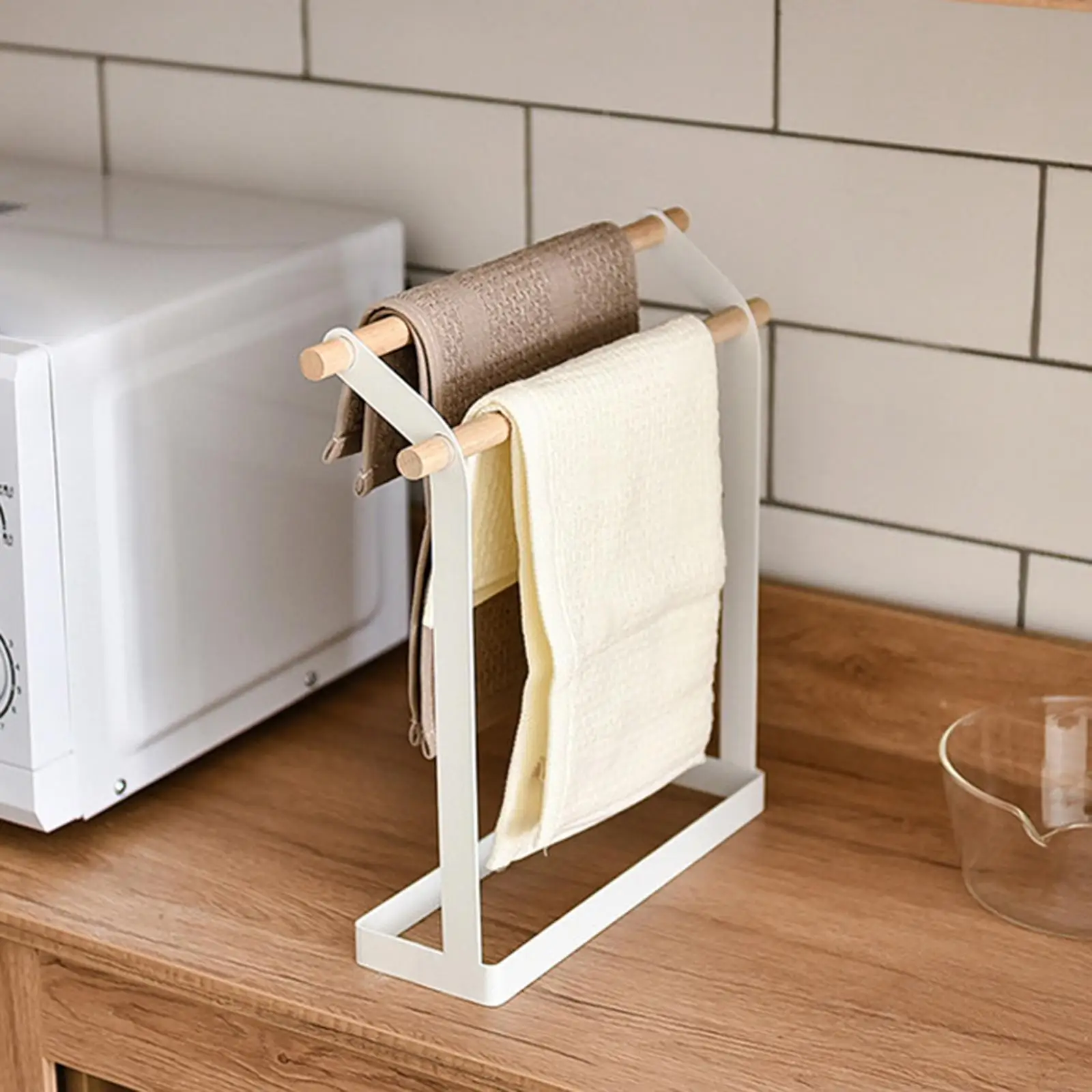 Towel Rack Freestanding Countertop Towel Stand for Washrooms Vanity Bedrooms