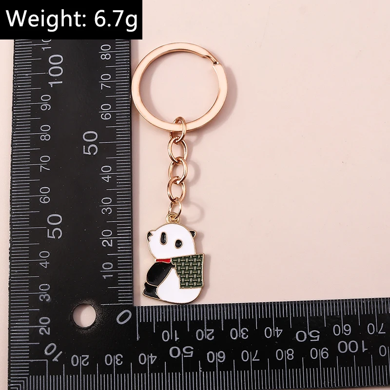 Schöne Emaille Ente Schlüssel bund Ringe für Frauen Männer Handtasche Anhänger Cartoon Tier Schlüssel ringe Auto Schlüssel halter DIY Schmuck Geschenk – Detail 8
