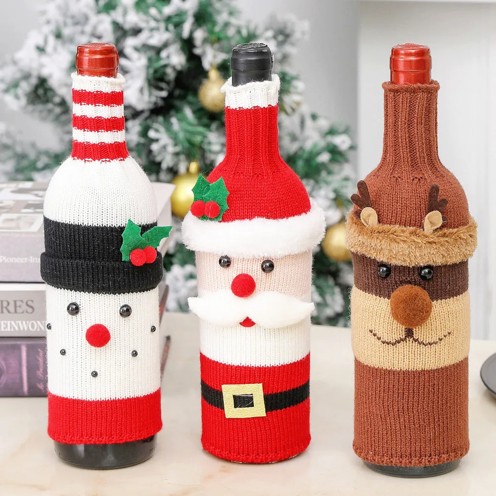Bottle Cute Christmas Gifts For Wife Cute Handmade Christmas Sweater Wine  Bottle Cover,for Christmas