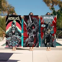 M-Metallica Rock Band Cartoon Beach Towel Cute Kawaii Room Decor Bath Girls Children Hand Towels For Bathroom Shower 1