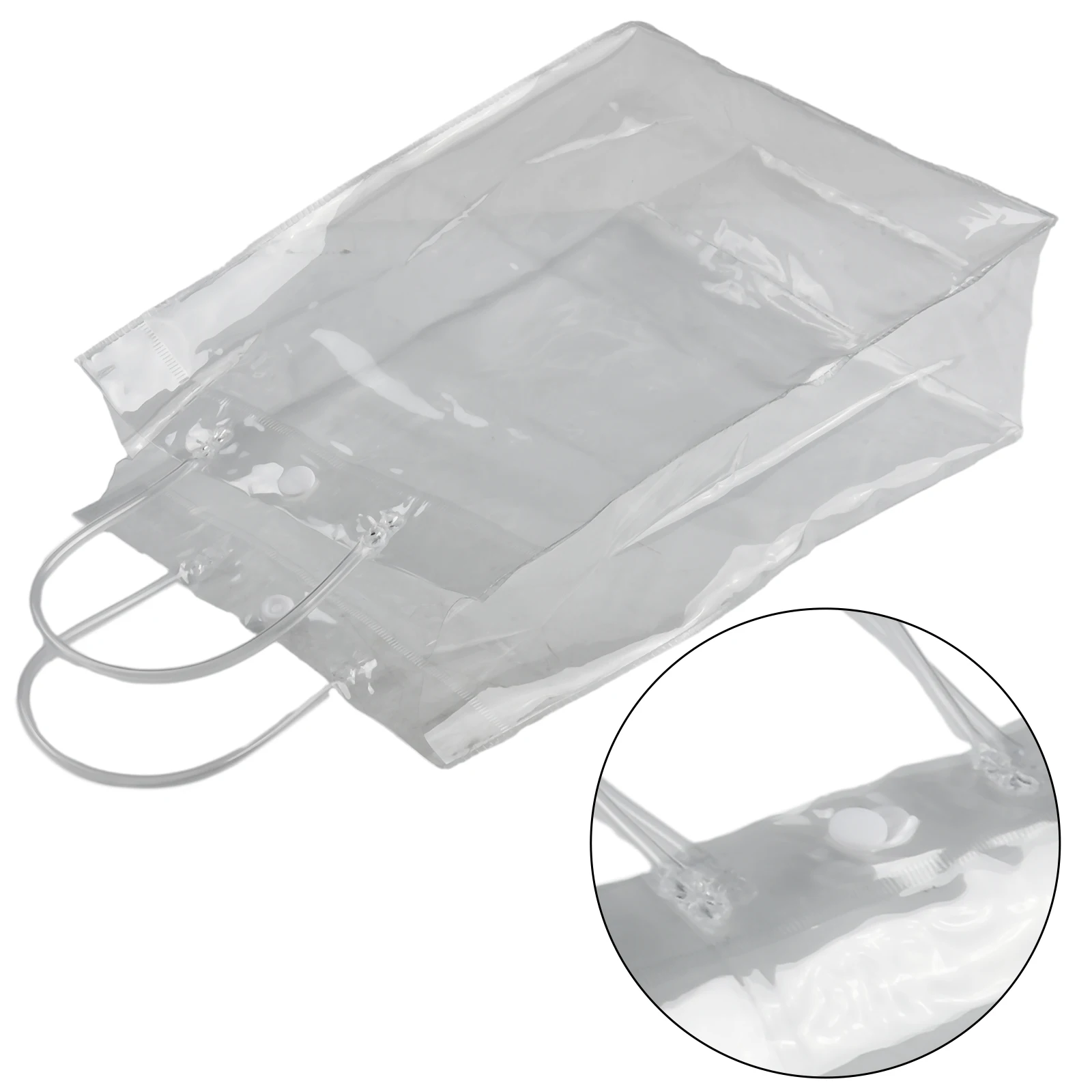 Cooler Bag Drink Cooler Wine Cooler Sleeve 1/2/5pcs Ice Wine Bag With Handel Collapsible Clear PVC Pouch Wine Cooler Bag Chiller Sleeves For Champagne Beer Beverages