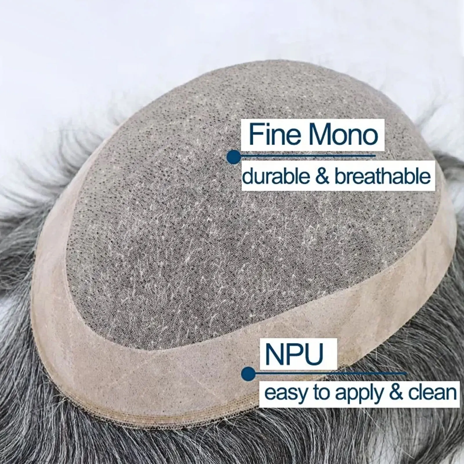 Рисунок 2 - Серые мужские стандартные системы человеческих волос