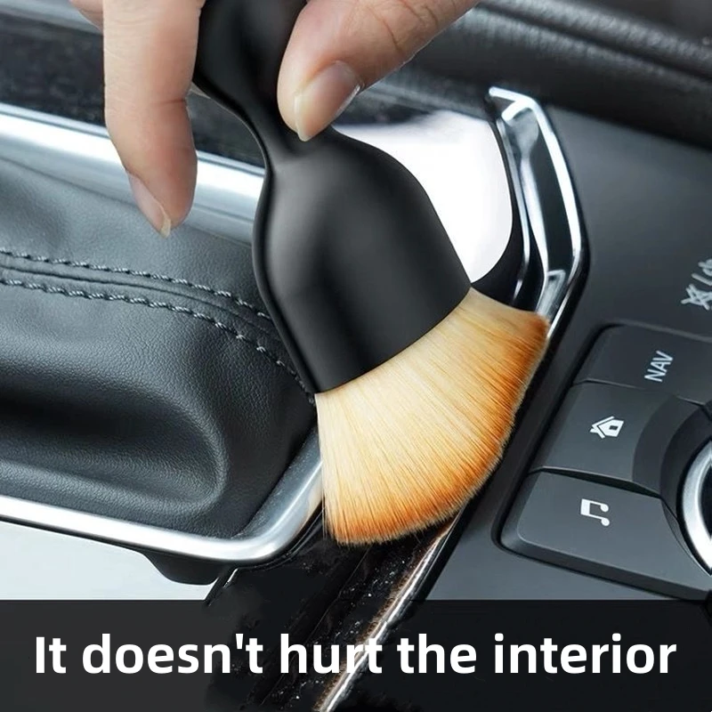 Car Air Conditioner Cleaning Brush Car Air Outlet Crevice Dust Removal Brushes For Porsche Interior Cleaning Accessories car air conditioner cleaning brush