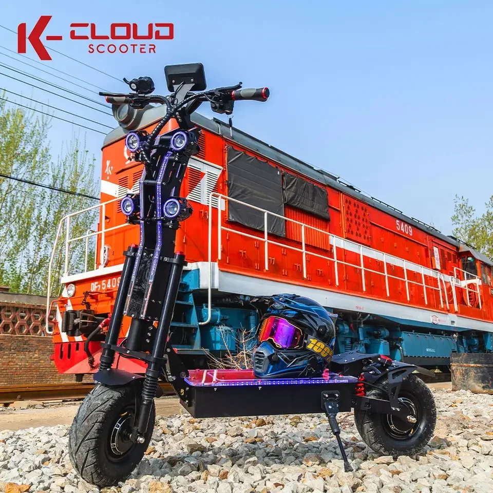 Dual Motor 10000W Top Electric Scooter 14 Inch Oversized Off-Road Tyres 72V-40AH Panasonic Brand Battery Maximum Speed 120KM/H
