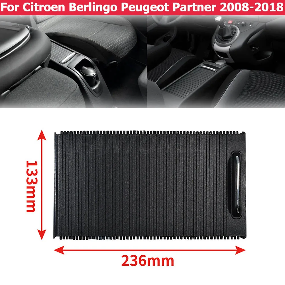 Citroen Berlingo Peugeot Partner 2008-Center Armrest Box Cover Plate Cup Holder Pull Curtain 7591.7 center console armrest armrest box car armrest box car armrest cover