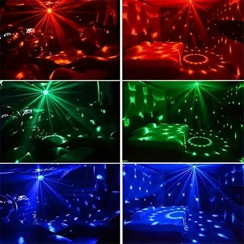 1Pc Disco Ball DJ Night Lights,Sound Activated RGB Rotating Stage Strobe Lamp For Home Room Birthday Decor Wedding Dance Parties 5