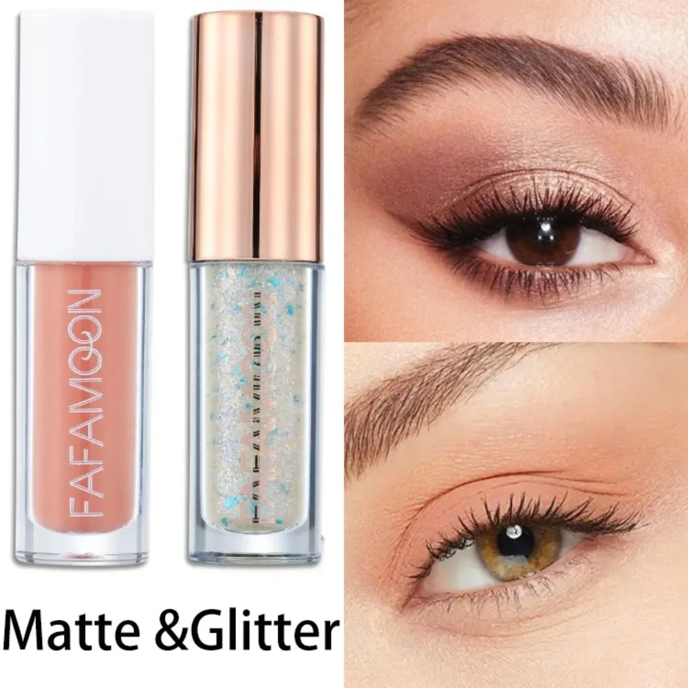 Purple Liquid Eyeshadow Matte&Metallic Shimmer Eye Shadow Non-sticky One-Swipe Coverage Quick-Drying Crease-resistant Eye Makeup_voghion.com