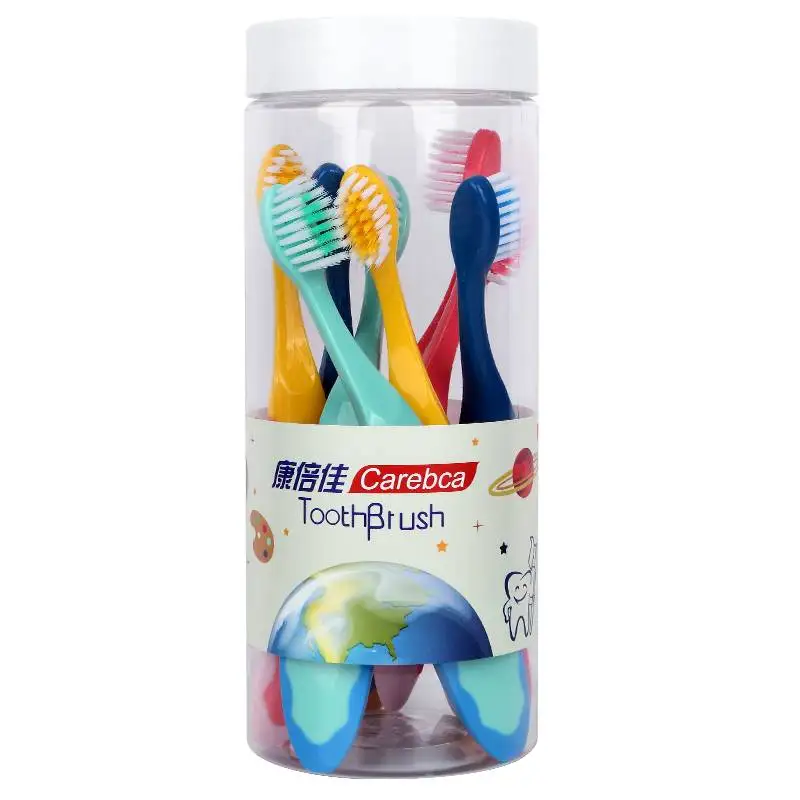 מברשת שיניים זיפים רכה לילדים, ערכת דלי 8 חתיכות, 2-12 מברשת שיניים תינוק בן שנה, שינוי מברשת שיניים מחזור לילדים