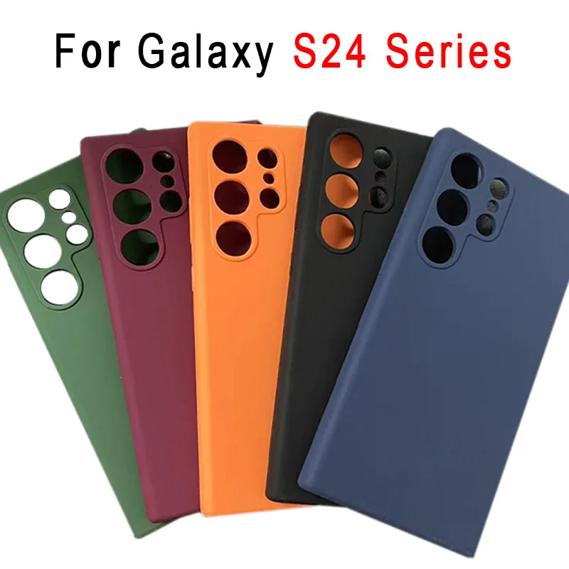 

For Samsung S24+ s24 Ultra Plus Liquid Silicone Case Silky Protective Back Cover For Galaxy S24+ Ultra Plus 5G Soft-Touch Shell