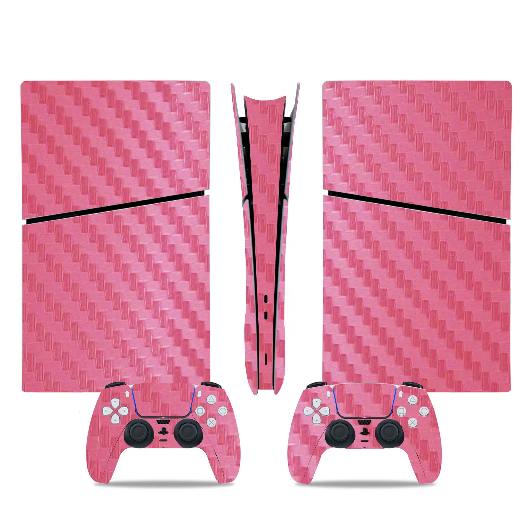 Per Ps5 Slim Digital Nero Bianco In Fibra Di Carbonio Skin Sticker Wrap Ps5 Slim Digital Console Controller Copertura In Vinile Antipolvere Pelle