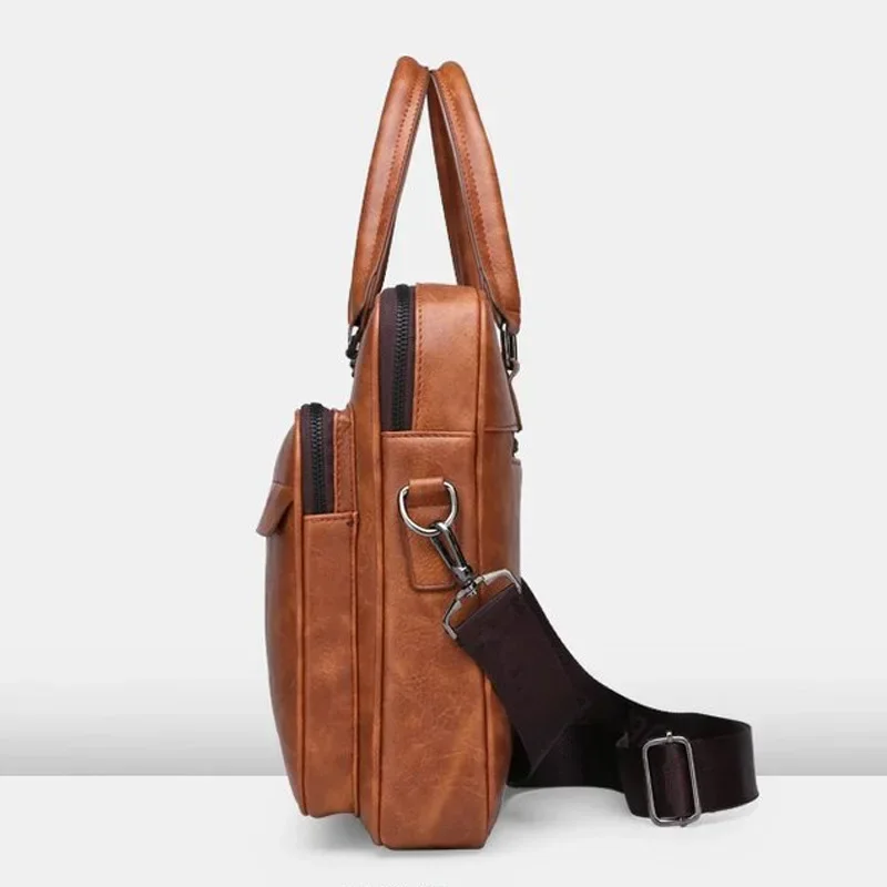 PU Leather Briefcase for Men