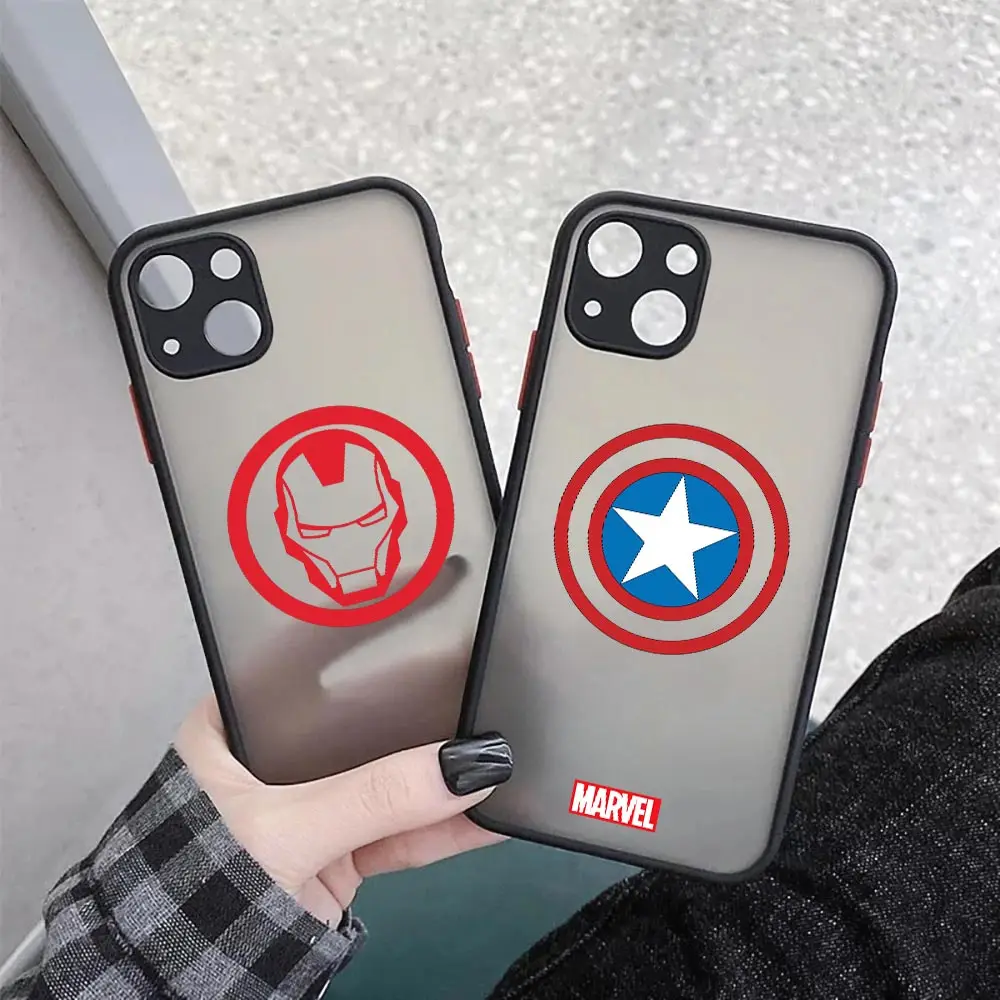 Marvel Heroes Ironman Captain America Logo Clear Case For