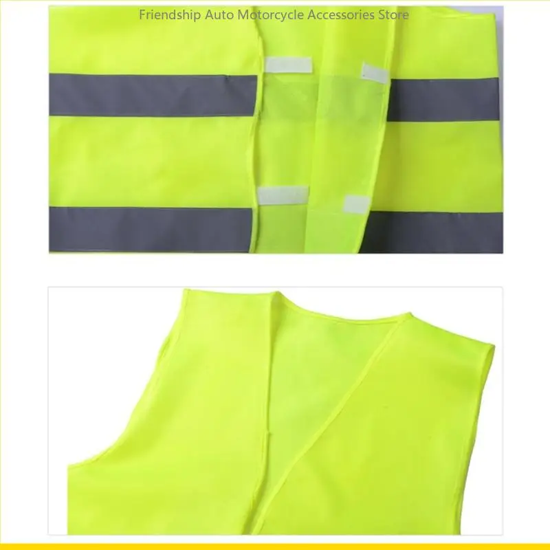 SZCH High Visibility Vest Drivers Workers Safety Vest Yellow Universal Mesh for Women Men Unisex Surveyor Crossing Guard