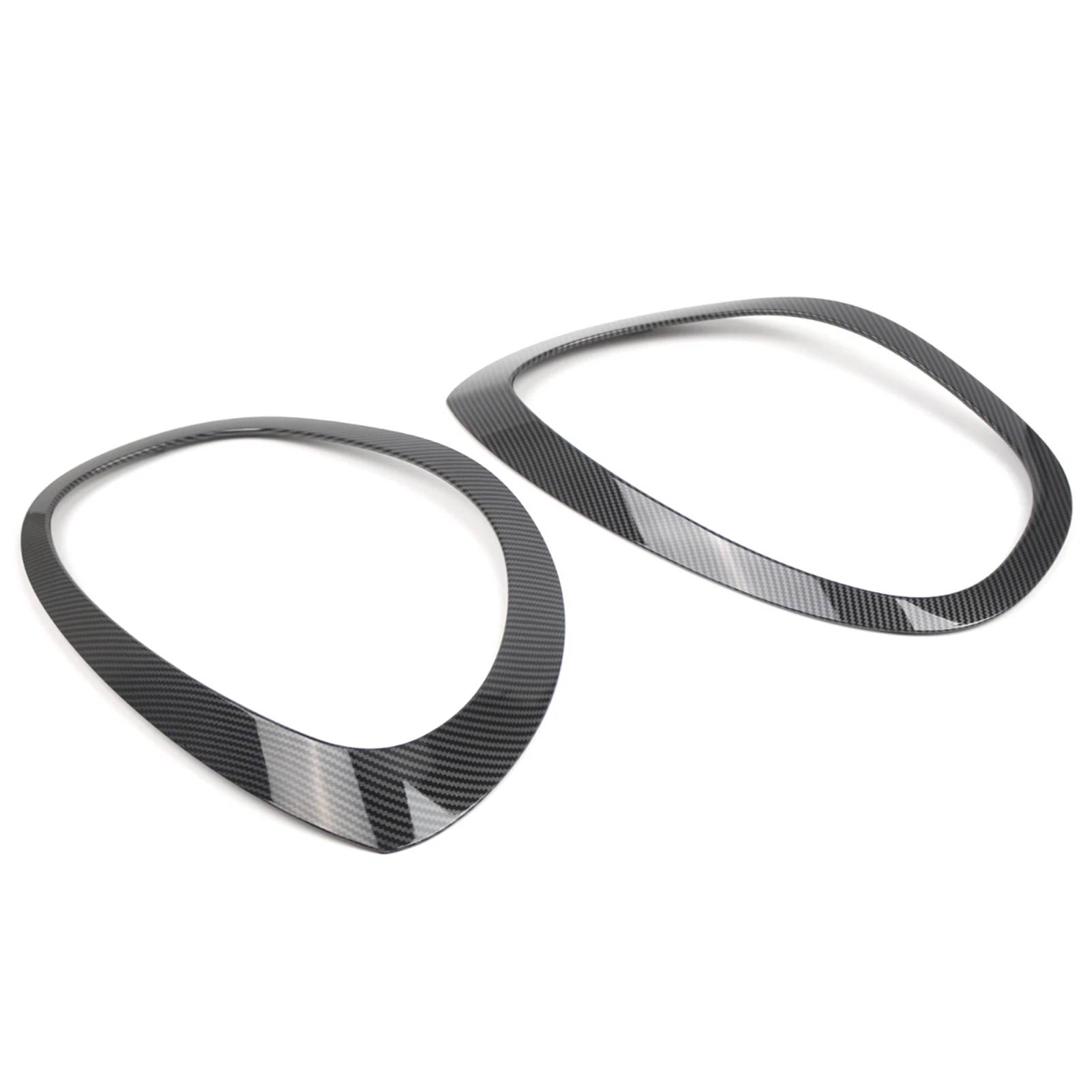 Headlight Trim, 2PC Left and Right Headlight Frame Bezel Surround Cover Replacement for BMW Mini F60 F61 2017-2023, 51137388117,