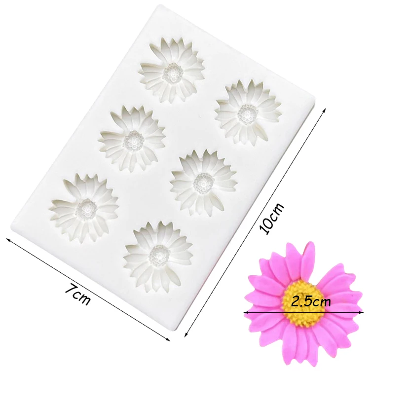 Mini Rose Camellia Daisy Flower Silicone Mold for Sugarcraft Cookie Cupcake Chocolate B... - SKU RFSM2209 - UGI Packaging