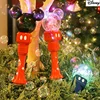 Disney  Cartoon Mickey Mouse Automatic Blowing Bubble Stick Lighting&music Waterproof Toy For Kids Girl toy Gifts 1