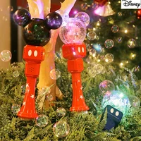 Disney  Cartoon Mickey Mouse Automatic Blowing Bubble Stick Lighting&music Waterproof Toy For Kids Girl toy Gifts 1