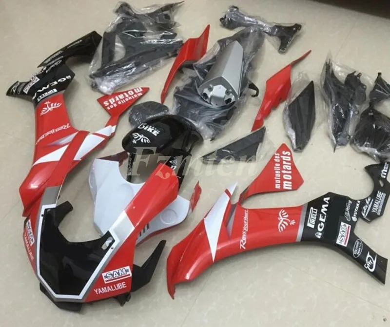 

4Gifts New ABS Motorcycle Bike Fairings Kit Fit for YAMAHA YZF - R1 R1m 2015 2016 2017 2018 15 16 17 18 Bodywork Set Red Custom