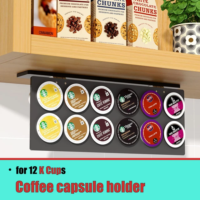 Soporte para cápsulas de café, paquete de 10 tiras de almacenamiento para  mostrador de cápsulas de café, ahorro de espacio, compatible con Keurig