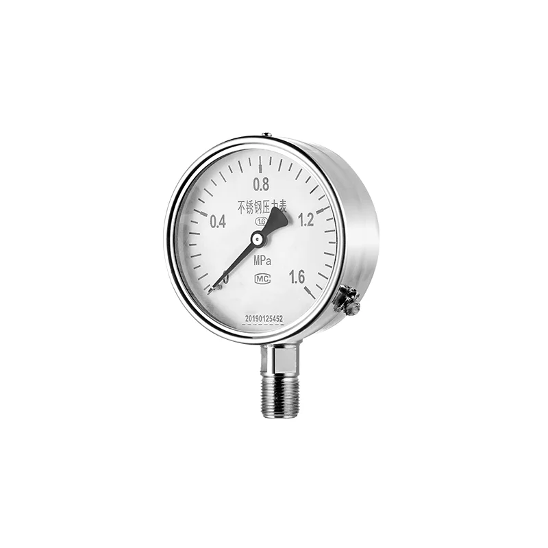 Stainless Steel Pressure Gauge 030Mpa M14*1.5 Thread Connector Dial