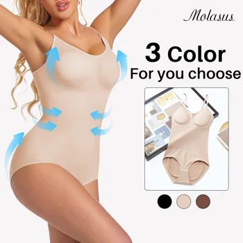Removable Bra Pads Shapewear Women's Sexy Slimmer Bodysuit Seamless Tummy Control Slimming Flat Belly Body Shaper for Lady Dress 1