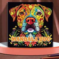 Mandala Dog Art Coloring Book 20 Page For Birthday Party Relieve Stress Kill Time Graffiti Painting Drawing Adult Picture Books 2
