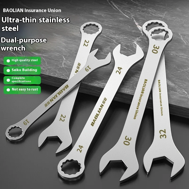 Ultra-Thin Dual-Purpose Open-End Wrench, 4-32MM - Large Plum Design