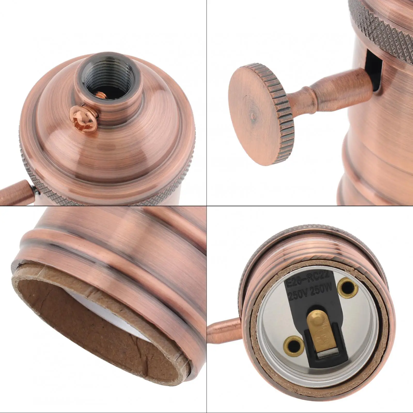 Edison Vintage Lamp Socket Pendant Replacement Lamp Holder for DIY Lighting Industrial Decorative E26 Retro Light Sockets