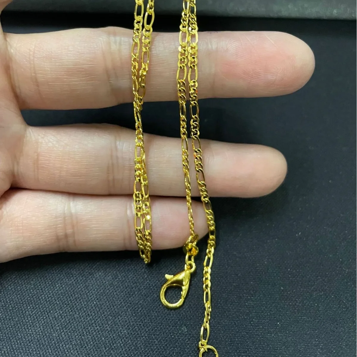 Goldpure Luxury 24K 9999 oro puro oro real 2MM tres a uno collar geométrico universal para hombres y mujeres