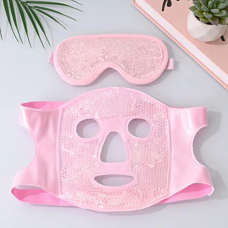 Gel Bead Reusable Cooling Face & Eye Mask Set