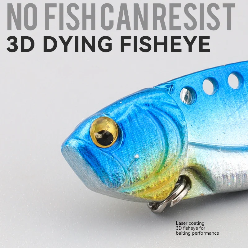 1PCS VIB Fishing Lure 22g 34g Metal Jig Sinking Big Blade Long Cast Spinner Spoon Crankbait VIBRATION Tackle Pesca Hard Bait